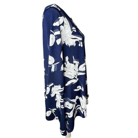 Clara Sun Woo Asymmetrical Tunic Stretch Top Colorful Print Size S - Picture 3 of 6